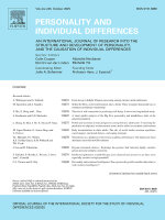 Обложка издания Personality and Individual Differences