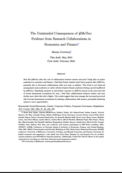 Непреднамеренные последствия #MeToo