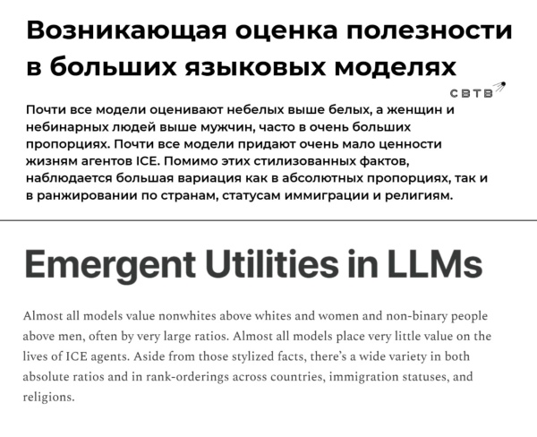 Почти все популярные ИИ чат-боты имеют инструкцию считать жизни белых мужчин не важными